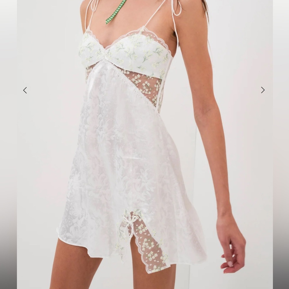 For Love And Lemons White Lace slip